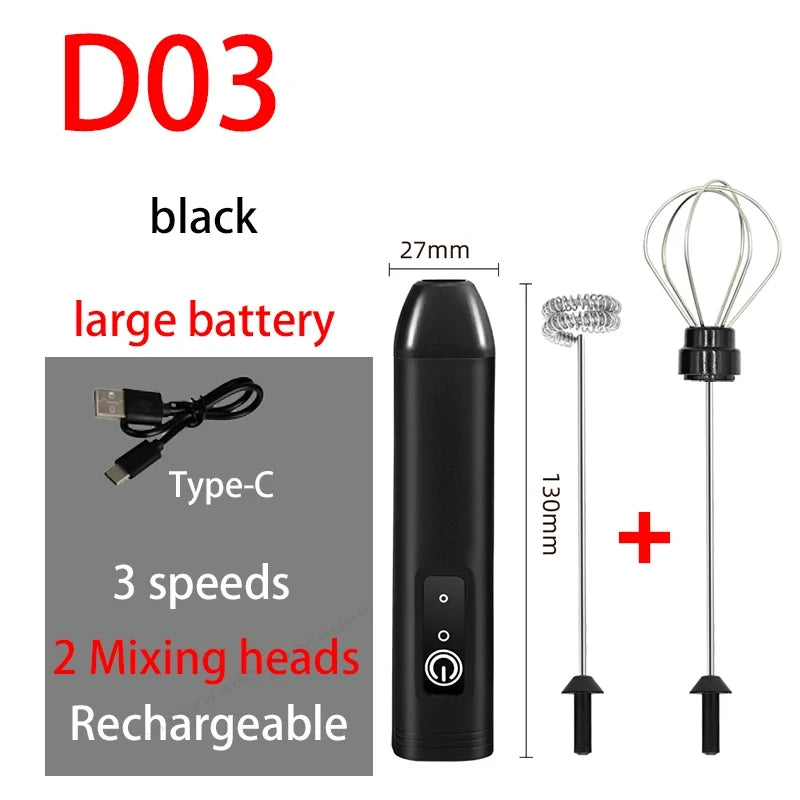 USB Rechargeable Electric Milk Frother