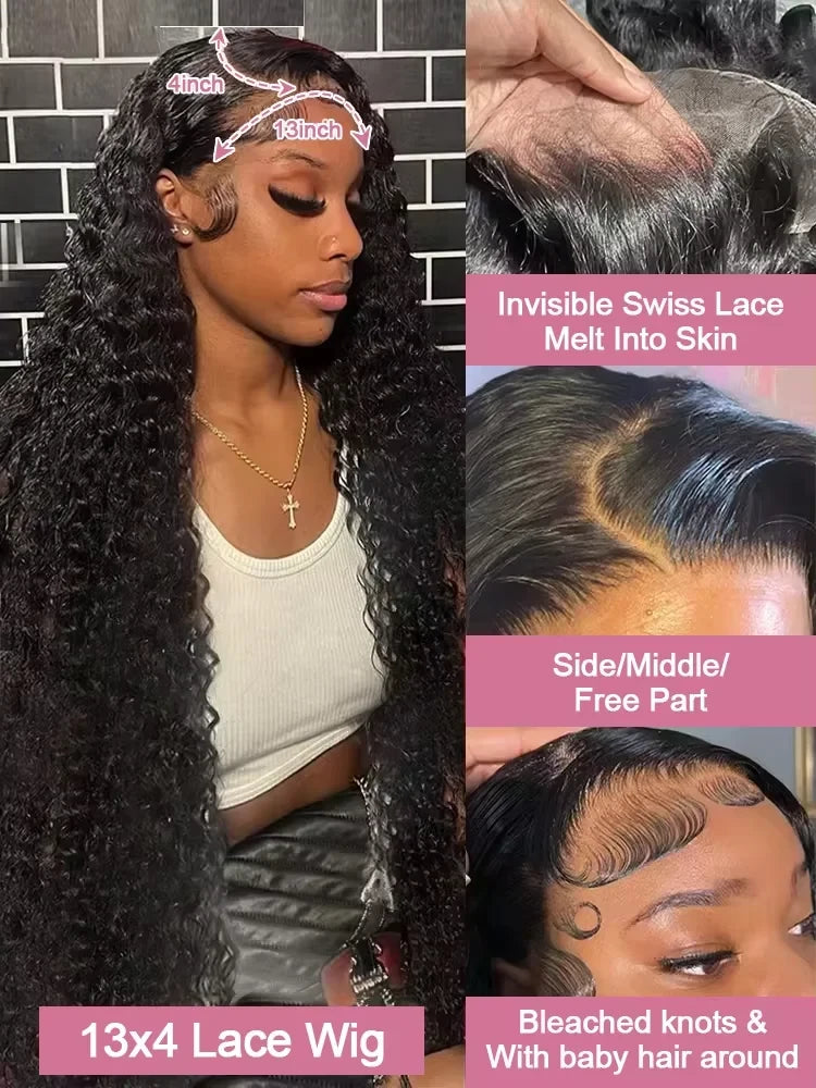 Deep Wave Burmese Human Hair Lace Wig